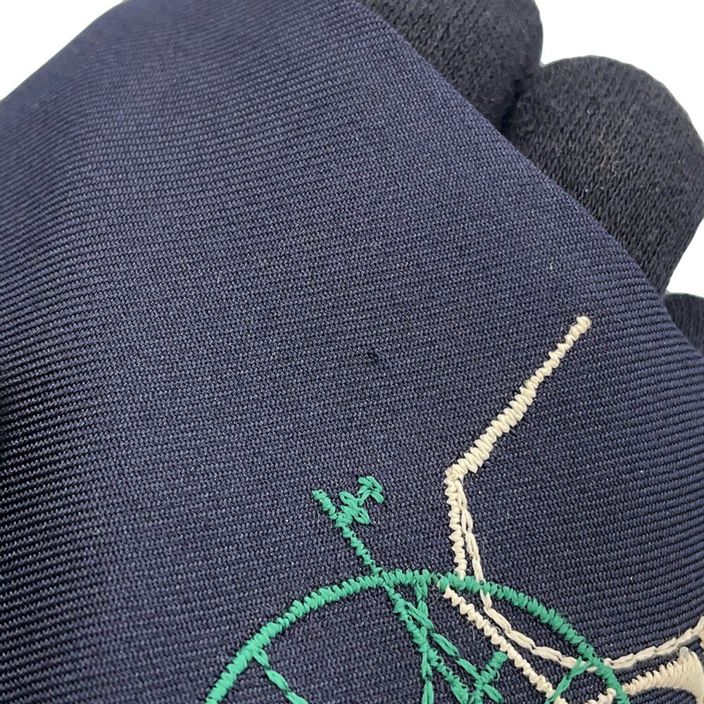 HERMES Authentic Blue Silk Scarf - Picture 5 of 8